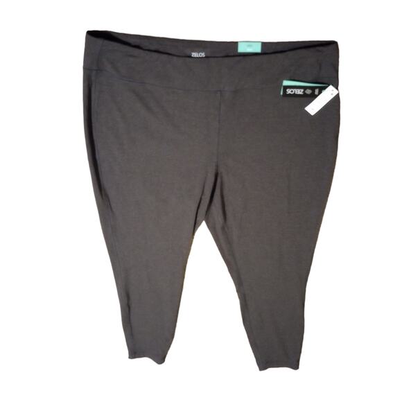 Zelos High Waist Cotton Ankle Performance Leggings Yoga Size 4X Heather Gray 40" - Picture 1 of 5